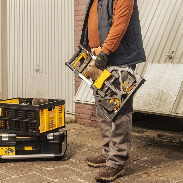 Stanley Ft509 70Kg Katlanır Alüminyum El Arabası + Ft505 25Kg Katlanır Çok Amaçlı Taşıma Sepeti - 10