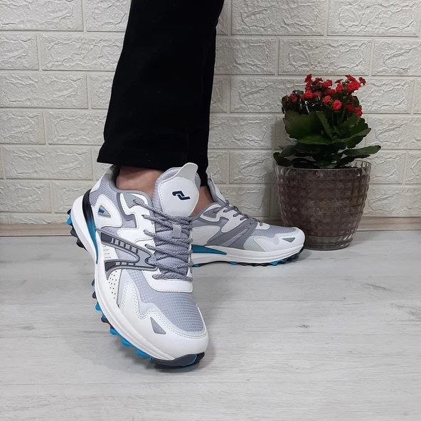 JUMP 29725 Beyaz Gri Anatomik İç Taban Erkek Spor Ayakkabı - 4