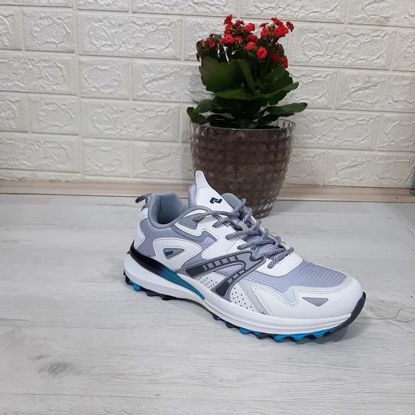 JUMP 29725 Beyaz Gri Anatomik İç Taban Erkek Spor Ayakkabı - 8