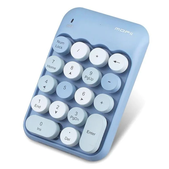 Kablosuz Retro Numpad 18 Tuşlu Numerik Muhasebe Ofis Klavyesi - 6