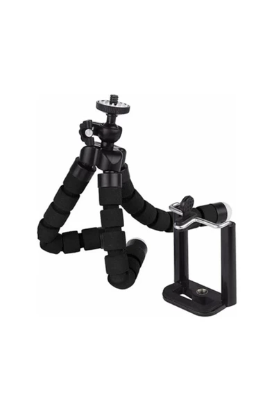 Süngerli Ahtapot Tripod Telefon Tutucu Mavi 27 cm - 9