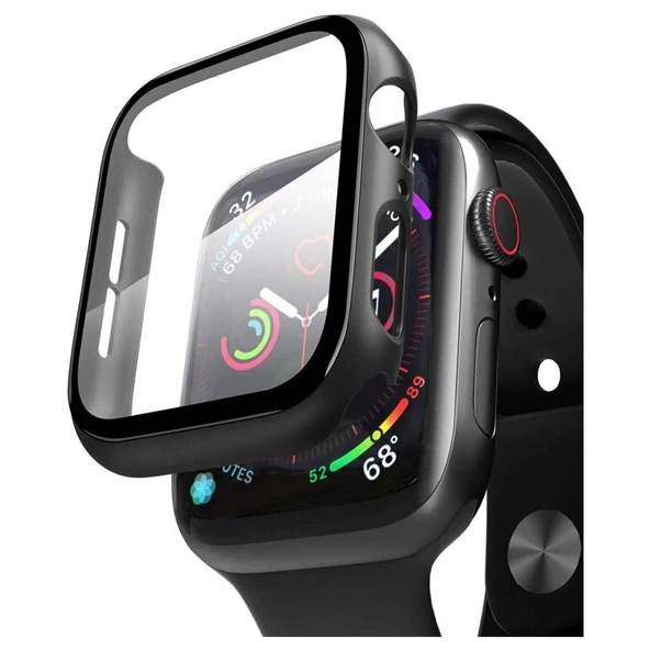 Apple Watch 44 Mm 360 Derece Koruyucu Kılıf Siyah - 4