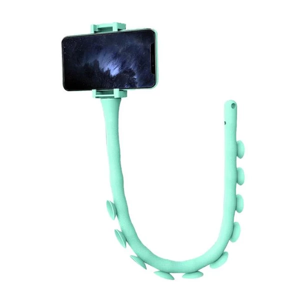 Tüm Telefonlar Için Solucan Lazy Holder Telefon Tutucu Turkuaz - 4