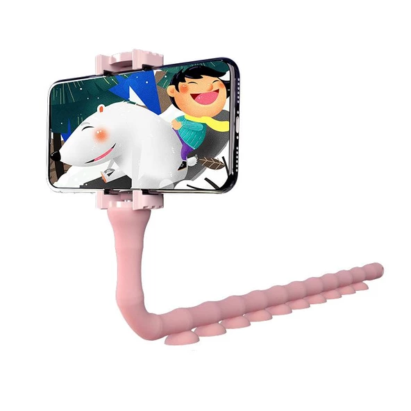 Tüm Telefonlar Için Solucan Lazy Holder Telefon Tutucu Turkuaz - 5