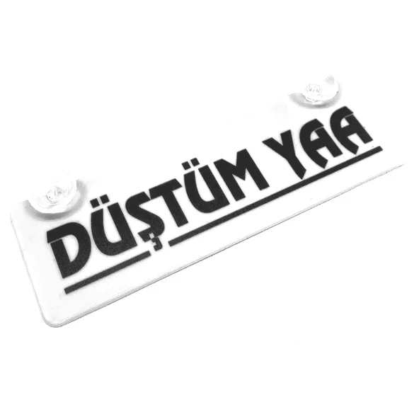 Düştüm Yaa Yazılı Sök Tak Dekor Plaka ürün görseli