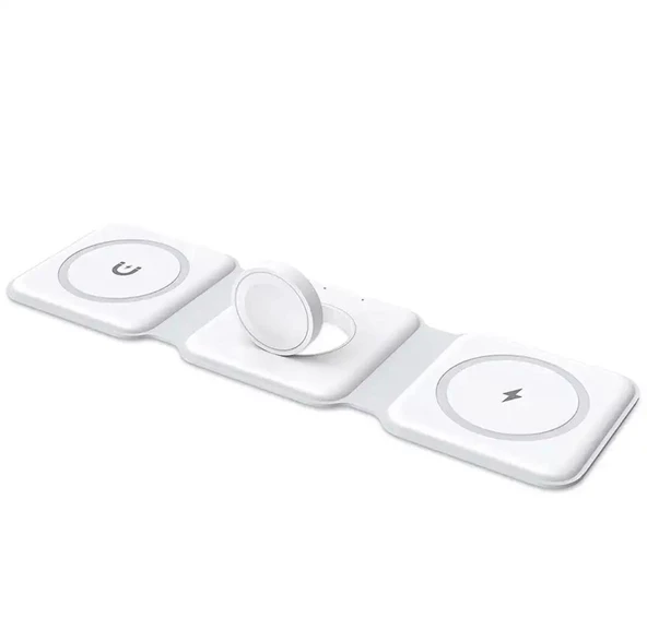 3 İn 1 MagSafe Wireless Charger Katlanabilir Kablosuz Şarj İstasyonu