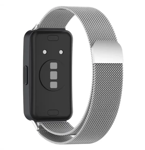 Huawei Band 8 Kordon Metal Mıknatıslı Hasır Kayış - Resim 2
