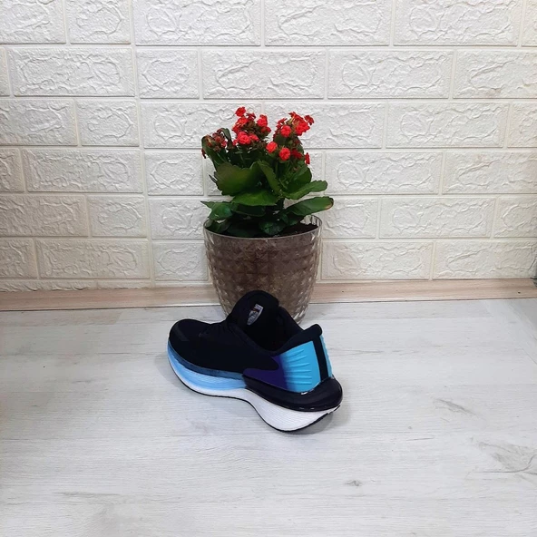 M.P 1674 Siyah-mor Fuspetli Bayan Yürüyüş Dolgu Spor Ayakkabı - 12