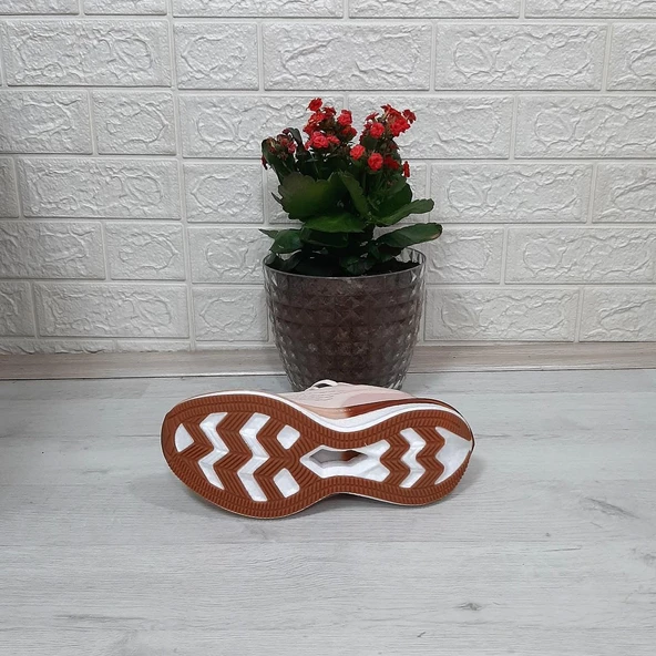 M.P 1674 Bej Renk Fuspetli Bayan Yürüyüş Dolgu Spor Ayakkabı - Resim 12