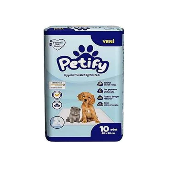 Petify Hijyenik Tuvalet Eğitim Pedi 10 Adet - 60 Cmx90 Cm