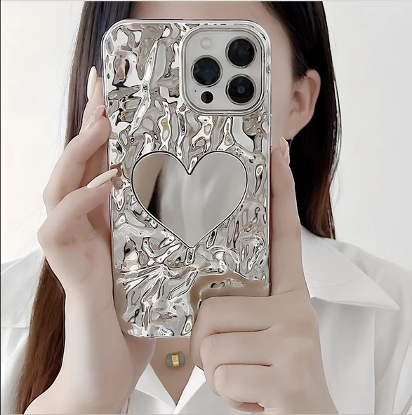 Silver Case Kalpli Aynalı iPhone 15 Pro Max