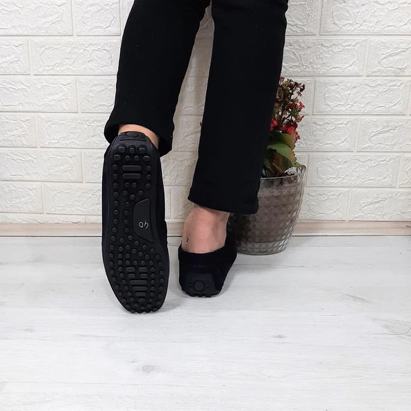 Fiyra Tkn Lacivert Nubuk Hakiki Deri Erkek Babet Günlük Ayakkabı - 7