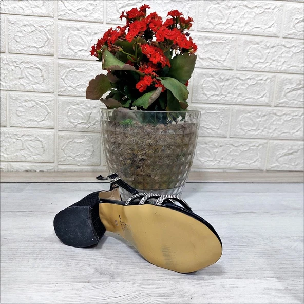 Fiyra Verlas Siyah Taşlı Kız Çocuk Topuklu Ayakkabı - 9