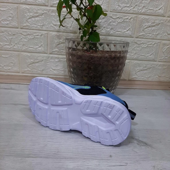 M.P. One 3222 Siyah Cırtlı Hafif  Erkek Çocuk Spor Ayakkabı - Resim 5