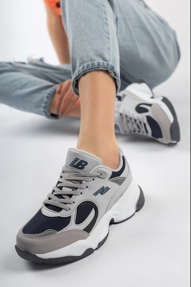 Lambırlent 7190 Unisex Yüksek Taban Senakers Spor Ayakkabı