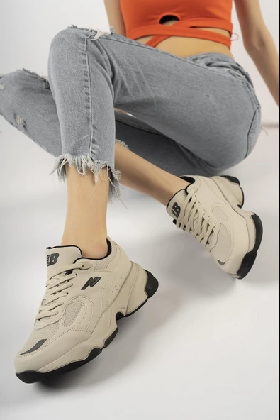 Lambırlent 7190 Unisex Yüksek Taban Senakers Spor Ayakkabı - 3