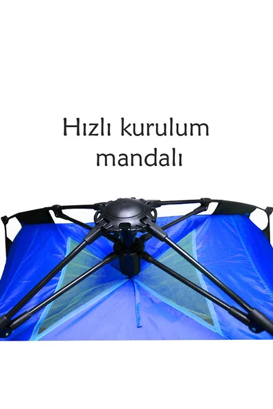 Otomatik Kamp Çadırı Su Itici 3-4 Kişilik (200*185*120) Kamp, Balık, Festival, Outdoor, Afet Çadırı - 4
