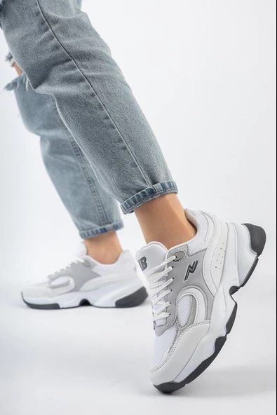 Lambırlent 7190 Unisex Yüksek Taban Senakers Spor Ayakkabı - 5