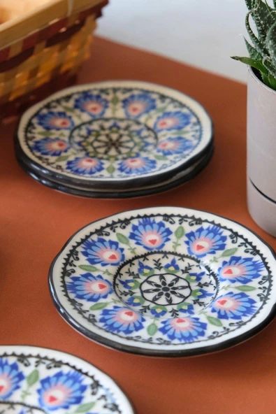 Jamuor Roys Fulya Porselen Çay Tabak Takımı 12 Cm 6 Parça - 6