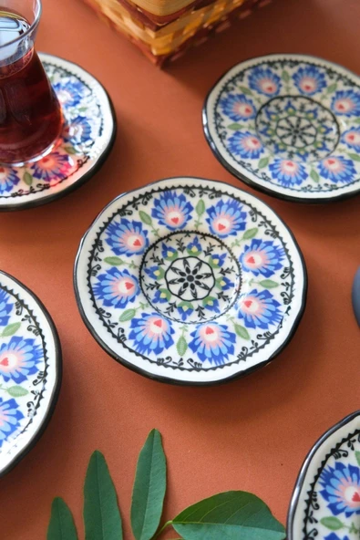 Jamuor Roys Fulya Porselen Çay Tabak Takımı 12 Cm 6 Parça - 7