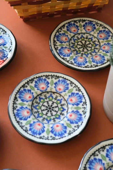 Jamuor Roys Fulya Porselen Çay Tabak Takımı 12 Cm 6 Parça - 5