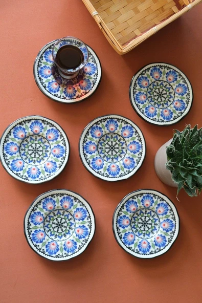 Jamuor Roys Fulya Porselen Çay Tabak Takımı 12 Cm 6 Parça - 4