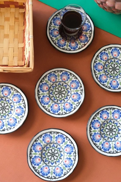 Jamuor Roys Fulya Porselen Çay Tabak Takımı 12 Cm 6 Parça - 3