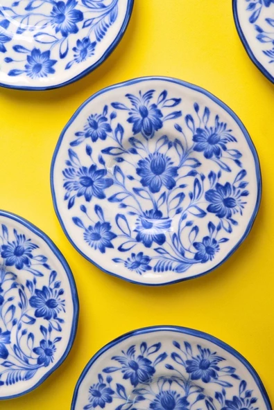 Jamuor Mess Fulya Porselen Çay Tabak Takımı 12cm 6 Parça - 5