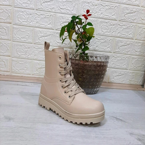 Polact 23001 Bej  Fermuarlı Bağacaklı Kız Çocuk Bot - Resim 3