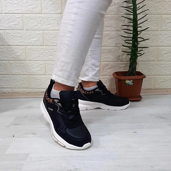 Kinetix Melly Pu Siyah Fuspetli Dolgu Topuk Bayan Spor Ayakkabı - 5