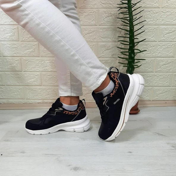 Kinetix Melly Pu Siyah Fuspetli Dolgu Topuk Bayan Spor Ayakkabı - 6