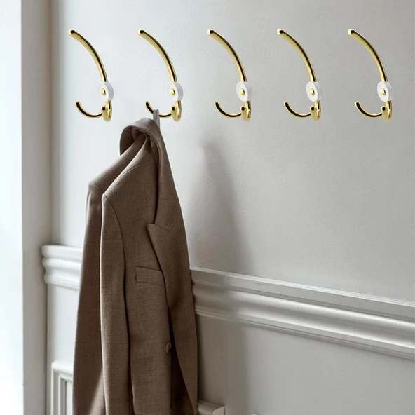 Hitit Askı Portmanto Metal Altın Gold Vestiyer Duvar Dolap Elbise Askısı Mobilya Askılığı Aparat - Resim 3