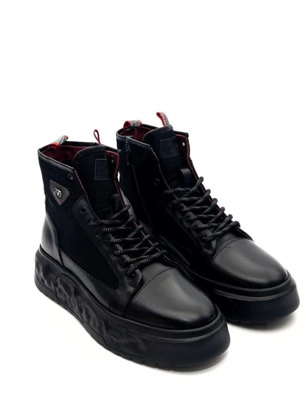 Marcomen 20268 Erkek Hakiki Deri Kalın Taban Hafif Casual Bot - 2