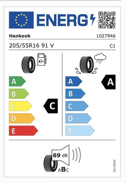 Hankook 205/55R16 91V Ventus Prıme 4 K135 C-A-69 Yaz Oto Lastiği (Üretim Yılı: 2024) - 2