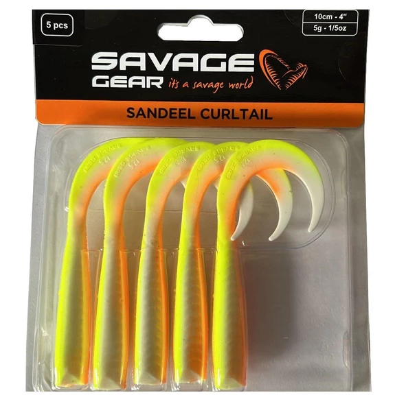 Savage Gear LB Sandeel Curltail 10cm 5 Adet Sahte Balık