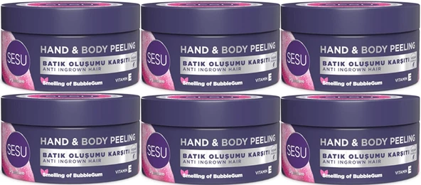 Sesu Vücut Peelingi 250ML (Hand & Body Peelıbg) (6 Lı Set)