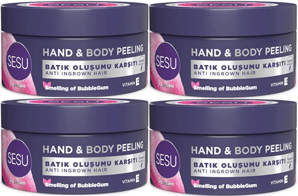 Sesu Vücut Peelingi 250ML (Hand & Body Peelıbg) (4 Lü Set)