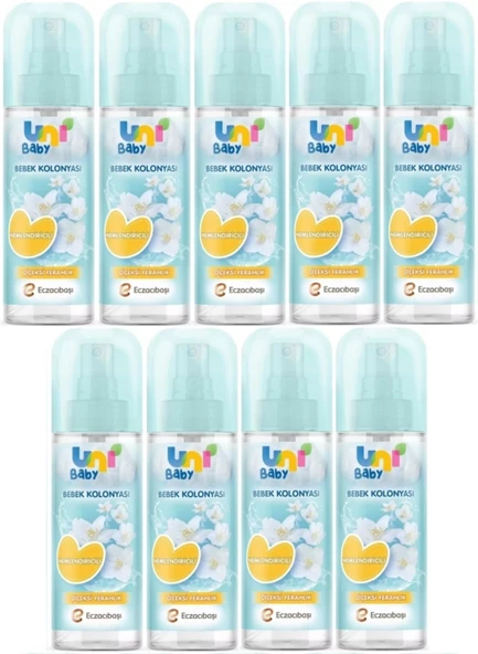 Uni Baby Bebek Kolonyası 150ML Nemlendiricili/Çiçeksi Ferahlık (9 Lu Set)