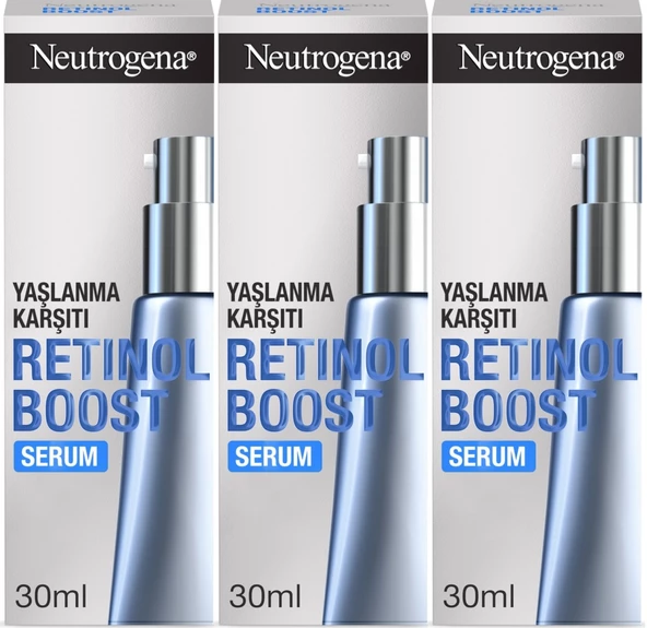 Neutrogena Retinol Boost Serum Antiaging 30ML (Yaşlanma Karşıtı Serum) (3 Lü Set)