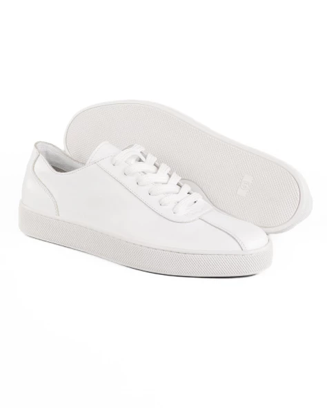 Scrambler Beyaz Hakiki Deri Erkek Spor (Sneaker) Ayakkabı - 3