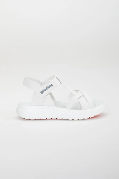 Şirinbebe Şiringenç Yüz Direkli Çapraz Bantlı Ortopedik Beyaz Kız Bebek Kız Çocuk Sandalet - Resim 7