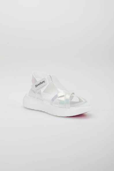 Şirinbebe Şiringenç Yüz Direkli Çapraz Bantlı Ortopedik Sedef Kız Bebek Kız Çocuk Sandalet - 8