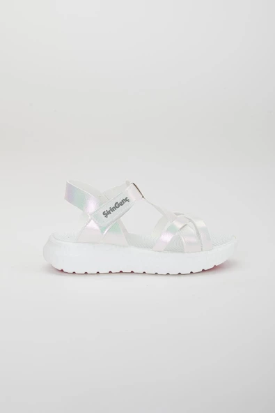 Şirinbebe Şiringenç Yüz Direkli Çapraz Bantlı Ortopedik Sedef Kız Bebek Kız Çocuk Sandalet - 7