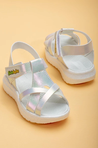 Şirinbebe Şiringenç Yüz Direkli Çapraz Bantlı Ortopedik Sedef Kız Bebek Kız Çocuk Sandalet - 2