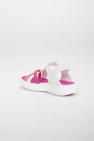 Şirinbebe Şiringenç Yüz Direkli Çapraz Bantlı Ortopedik Fuşya Beyaz Kız Bebek Kız Çocuk Sandalet - Resim 9