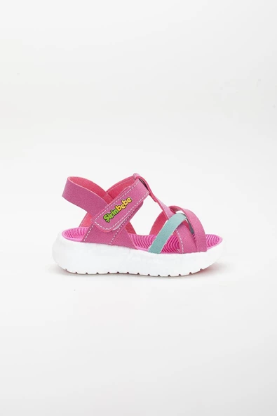 Şirinbebe Şiringenç Yüz Direkli Çapraz Bantlı Ortopedik Fuşya Kız Bebek Kız Çocuk Sandalet - 5