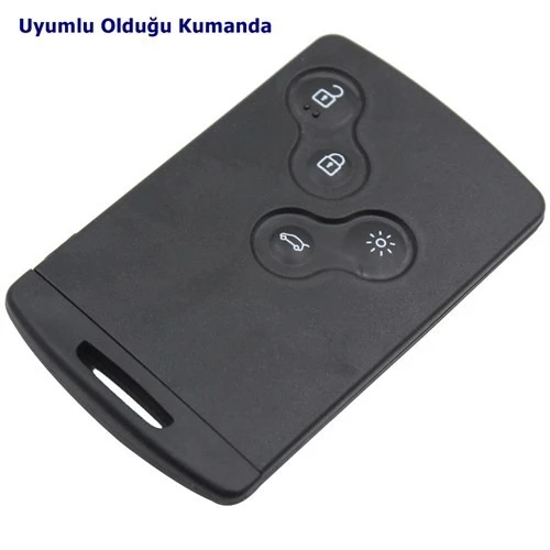 Renault Clio Megane Fluence Kart Silikon Anahtar Kılıfı Koruyucu - 2