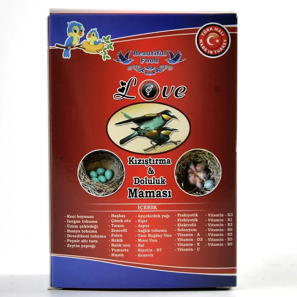 Beautiful Food Love Kızıştırma Doluluk Kuş Maması 250Gr + HEDİYE - 2