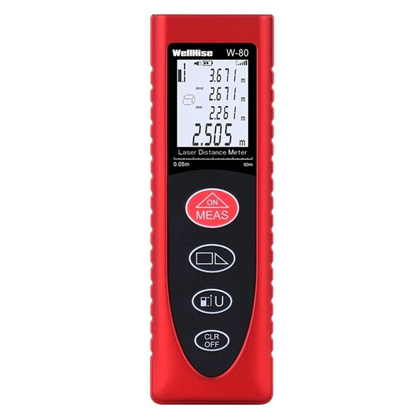 WellHise W-80 80 Metre Lazer metre Mesafe Ölçer