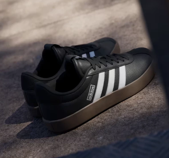 Adidas VL Court 3.0 Siyah Beyaz Kadın Spor Ayakkab ID8796 - Resim 5
